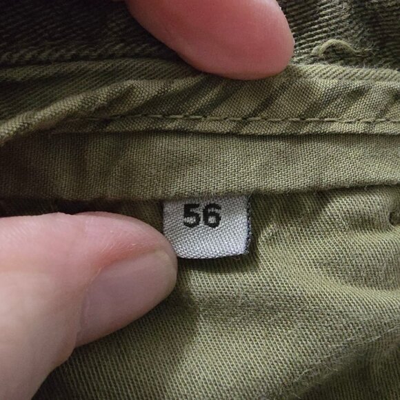 United Colors of Benetton Patterned Tapered Leg Pants In Olive Sz 56 (XXL) - Picture 7 of 10